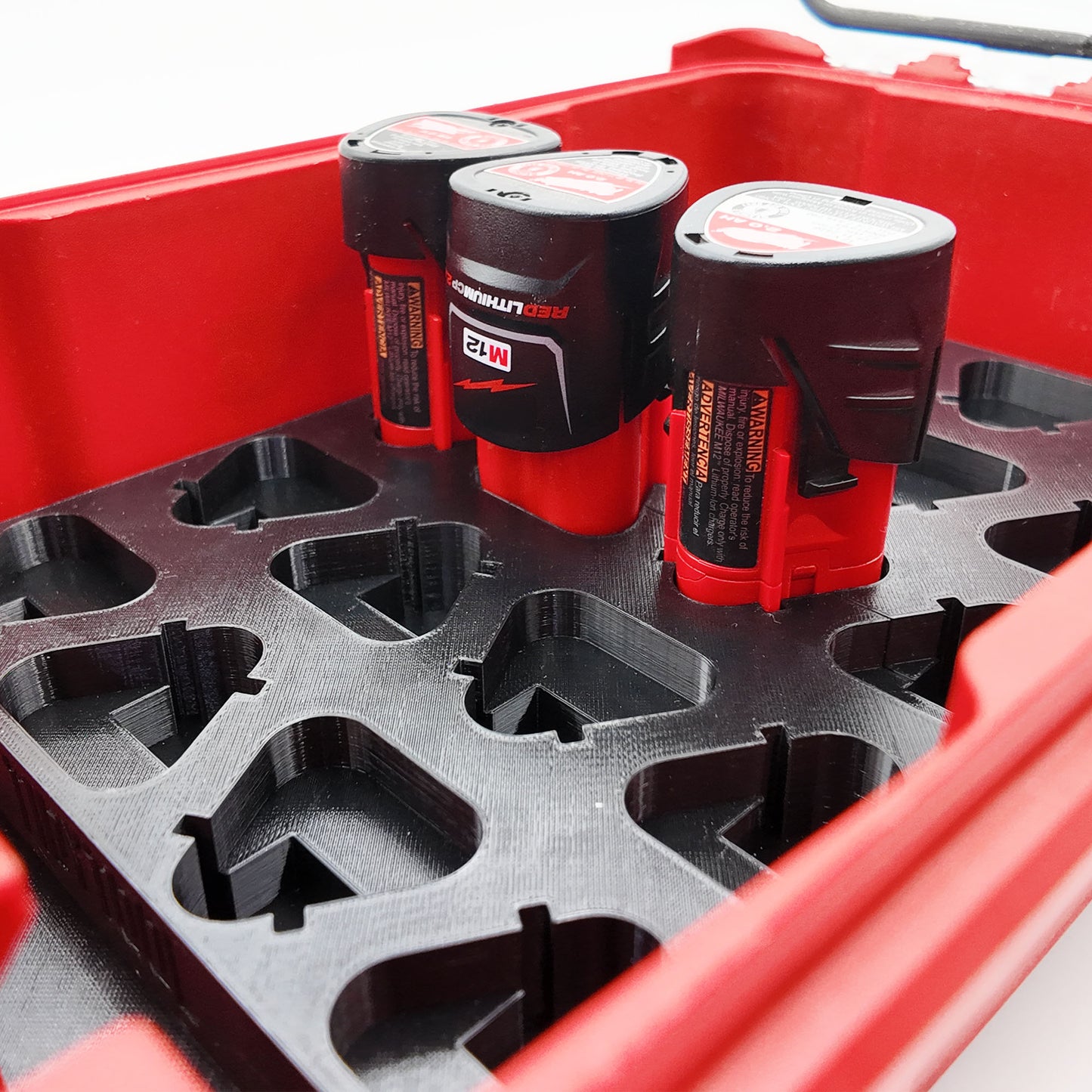 M12 Small Battery Organizer for Milwaukee Compact Packout
